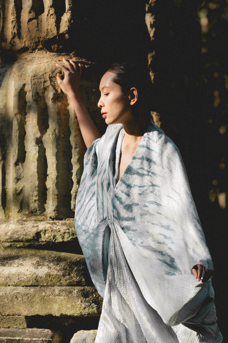 Caftán de seda Agua