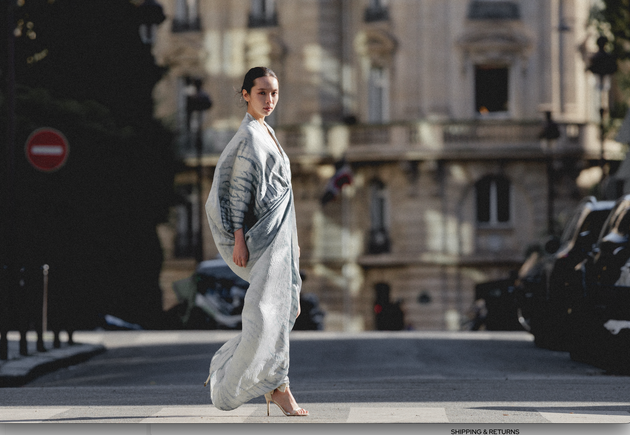 Caftán de seda Agua