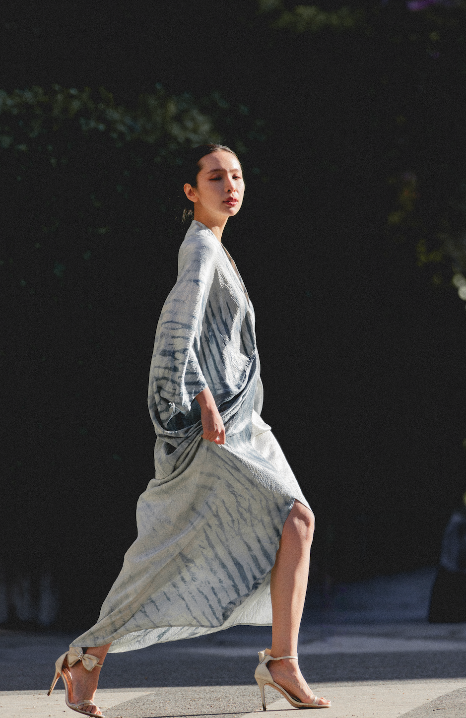 Caftán de seda Agua