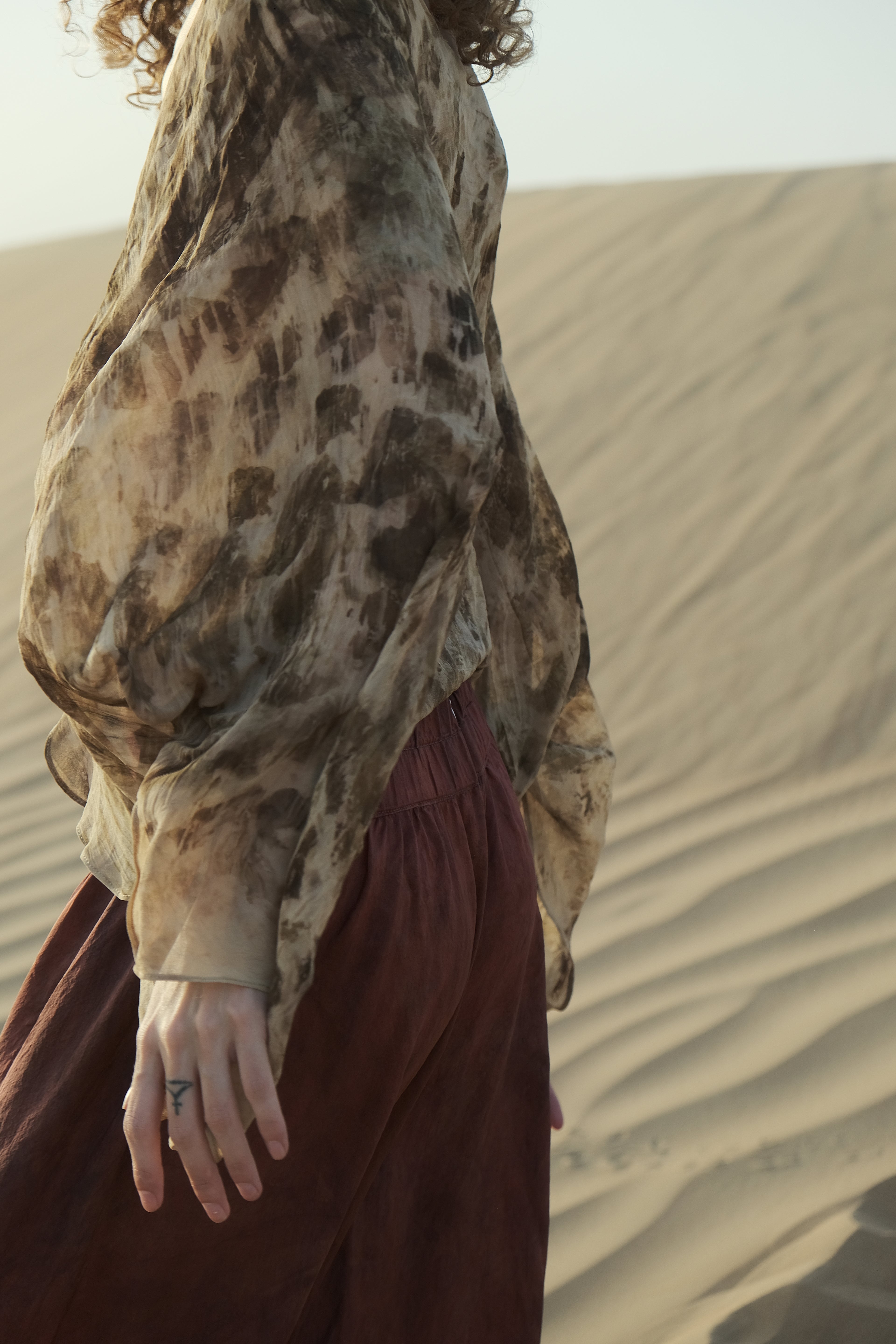 Silk Georgette Tagua Cape