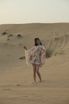 Draped Silk Georgette Cape