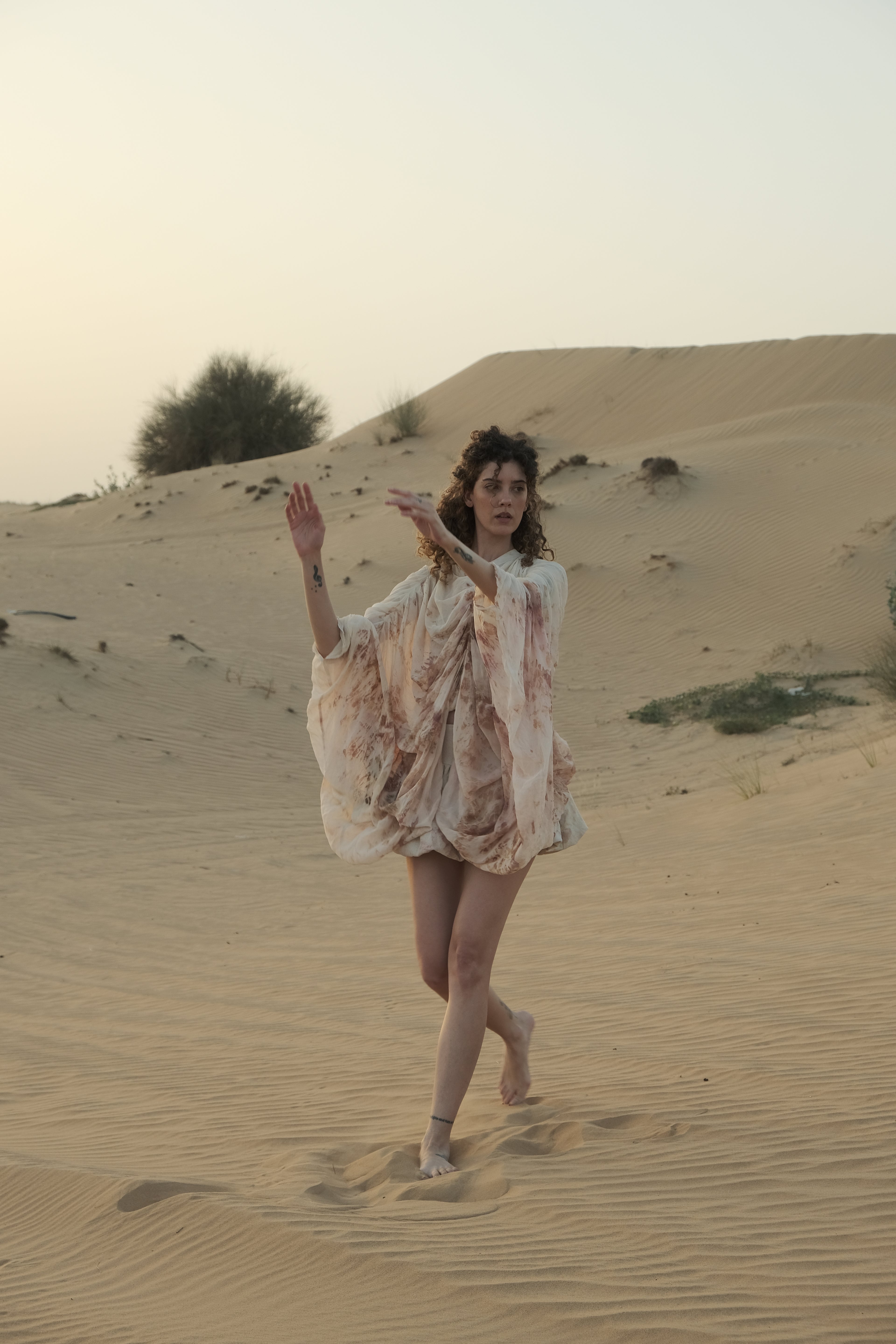 Draped Silk Georgette Cape