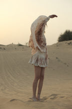 Draped Silk Georgette Cape