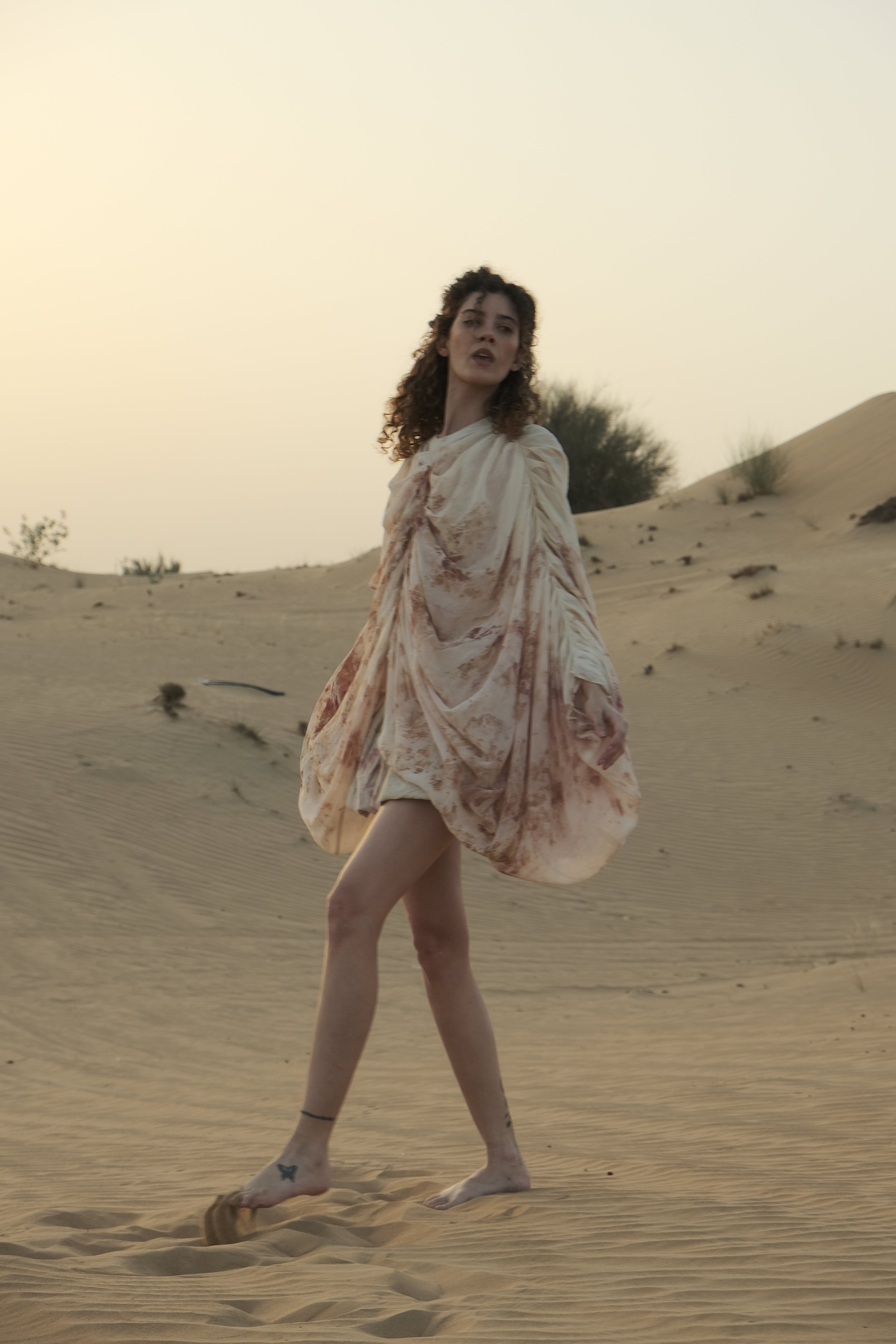 Draped Silk Georgette Cape