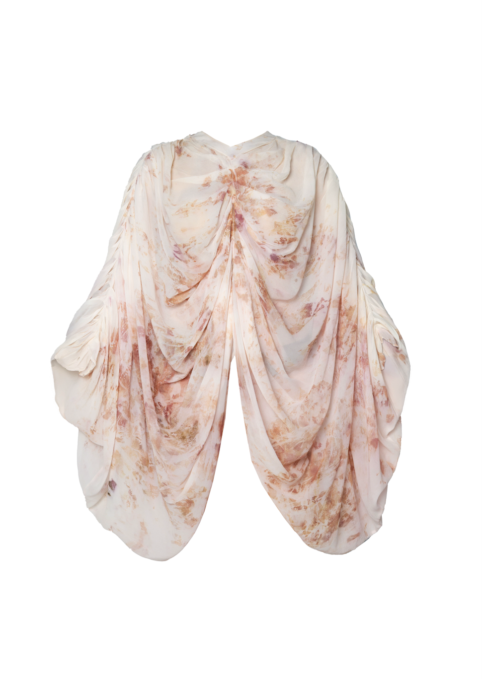 Draped Silk Georgette Cape